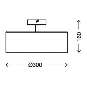 Deckenleuchte  Fabric Mischgewebe / Metall - 1-flammig