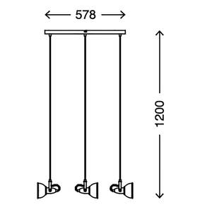 Hanglamp Soft ijzer - 3 lichtbronnen