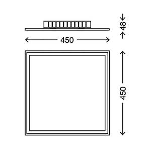 LED-Deckenleuchte  Simple Aluminium - 1-flammig