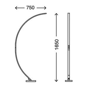 Lampadaire Pin Matière plastique / Aluminium - 1 ampoule