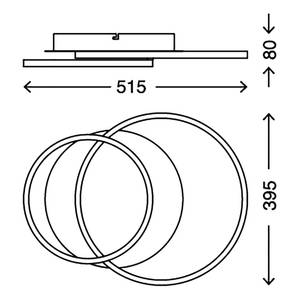 Plafonnier Frame Matière plastique / Aluminium - 1 ampoule