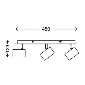 Plafonnier Run Fer - 3 ampoules