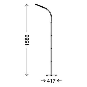 Lampadaire Office Step Acier - 1 ampoule