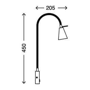 LED-Wandleuchte  Comfort Light Eisen - 1-flammig