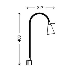 Wandlamp Comfort Light ijzer - 1 lichtbron