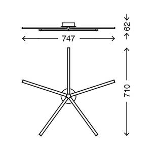 Plafonnier Go Matière plastique / Aluminium - 1 ampoule