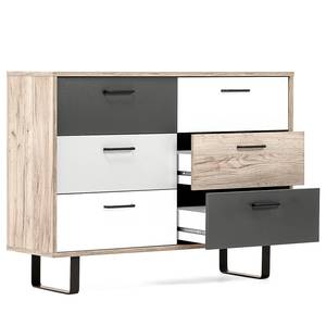 Commode Brookton II Multicolore / Imitation chêne