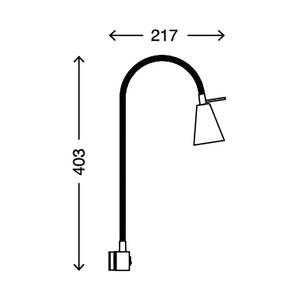 Wandlamp Comfort Light ijzer - 1 lichtbron