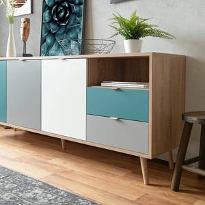 Sideboard Bibury II Mehrfarbig / Eiche Sonoma Dekor