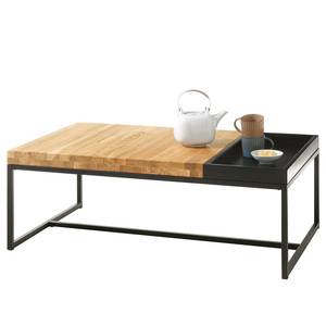 Couchtisch Truckee Asteiche massiv / Metall - Asteiche / Schwarz