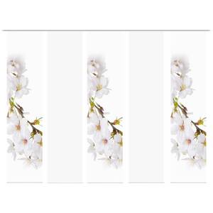 Panneau japonais Kirangi (5-teilig) Polyester - Blanc