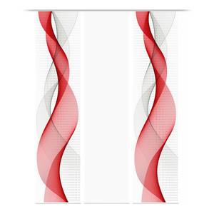 Schuifgordijn Opalia (3 delig) polyester - Rood
