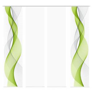 Panneau japonais Opalia (4-teilig) Polyester - Vert