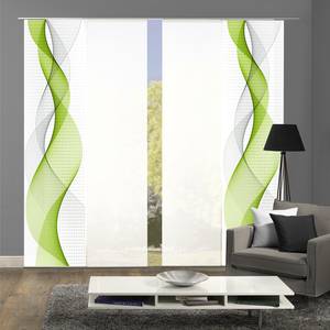 Panneau japonais Opalia (4-teilig) Polyester - Vert