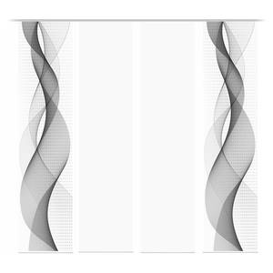 Panneau japonais Opalia (4-teilig) Polyester - Gris