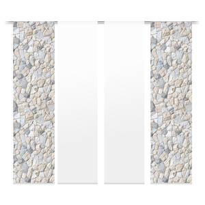 Panneau japonais Stonagio (4-teilig) Polyester - Naturel / Blanc