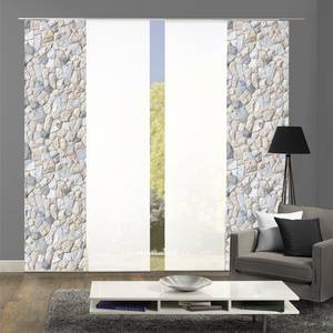 Panneau japonais Stonagio (4-teilig) Polyester - Naturel / Blanc