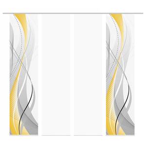 Schuifgordijn Carlisle (4 delig) polyester - geel/wit