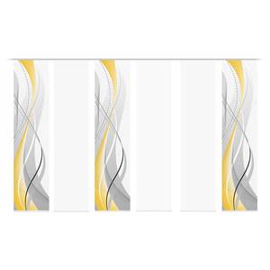 Schuifgordijn Carlisle (6 delig) polyester - geel/wit