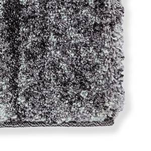 Hoogpolig vloerkleed Savona III geweven stof - Donkergrijs/grijs - 80 x 150 cm