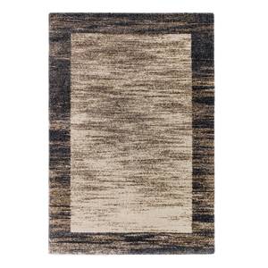 Hoogpolig vloerkleed Savona III geweven stof - Donkerbruin/beige - 67 x 130 cm