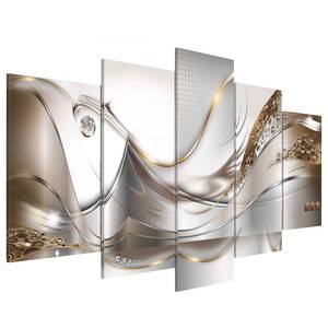 Acrylglas-afbeelding Golden Flight acrylglas - zilverkleurig/champagnekleurig - 100 x 50 cm