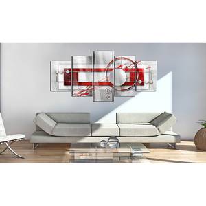 Tableau déco Incarnadine Energy Plexiglas - Gris / Rouge - 100 x 50 cm