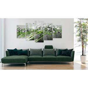 Acrylglas-afbeelding Green Rhythm acrylglas - zilverkleurig/groen - 200 x 100 cm