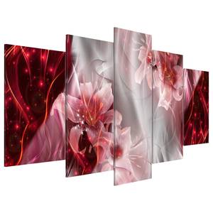 Tableau déco plexiglas Incarnadine Comet Plexiglas - Rouge / Blanc - 100 x 50 cm