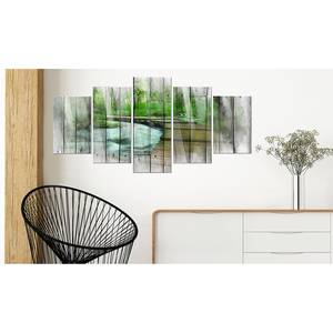 Tableau déco plexiglas Forest of Secrets Plexiglas - Marron / Vert - 200 x 100 cm