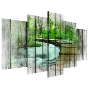 Tableau déco plexiglas Forest of Secrets Plexiglas - Marron / Vert - 100 x 50 cm