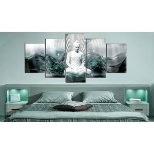 Acrylglas-afbeelding Azure Meditation acrylglas - zilverkleurig/turquoise - 200 x 100 cm