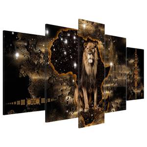 Acrylglasbild Golden Lion Acrylglas - Schwarz / Braun - 100 x 50 cm