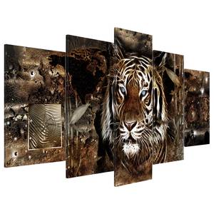 Acrylglas-afbeelding Guard of the Jungle acrylglas - bruin - 100 x 50 cm