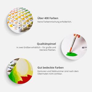 Afbeelding Aap met Koptelefoon Malen nach Zahlen - linnen - meerdere kleuren - 40 x 60 cm