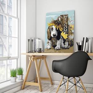 Peinture par numéro - Dog & Sunflowers Lin - Multicolore - 40 x 60 cm