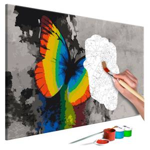 Bild Colourful Butterfly Malen nach Zahlen - Leinen - Mehrfarbig - 60 x 40 cm