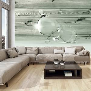 Vliesbehang Beauty in Drops of Water premium vlies - grijs - 250 x 175 cm