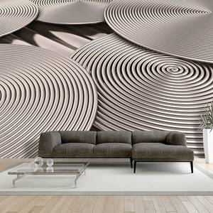 Vliesbehang Copper Spirals premium vlies - messingkleurig - 400 x 280 cm