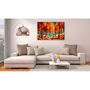 Bild Artistic Autumn Leinen - Mehrfarbig - 120 x 80 cm