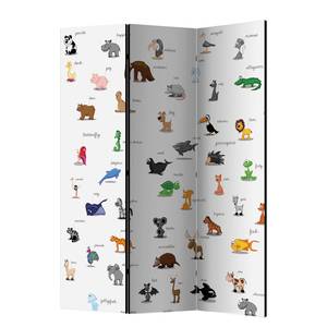 Kamerscherm Kids Animals vlies - wit/meerdere kleuren - 3-delige set