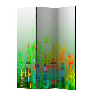 Kamerscherm Abstract City vlies - meerdere kleuren - 3-delige set