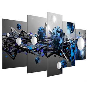 Tableau déco Geometric Milky Way Lin - Bleu / Noir - 100 x 50 cm