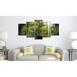 Afbeelding The Beauty of the Forest linnen - groen - 100 x 50 cm
