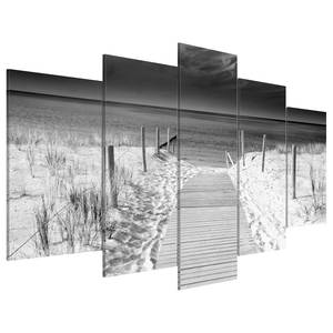 Afbeelding A Memory from the Sea linnen - zwart/wit - 100 x 50 cm