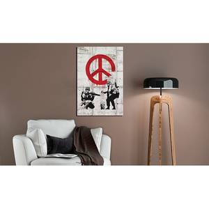 Bild Soldiers Peace by Banksy Leinen - Mehrfarbig - 40 x 60 cm