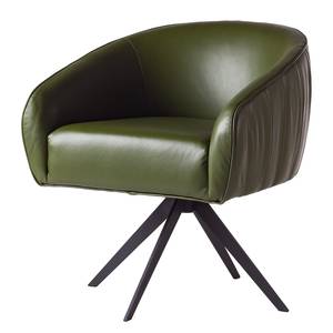 Fauteuil Melnik Cuir véritable - Vert foncé