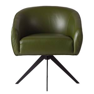 Fauteuil Melnik Cuir véritable - Vert foncé