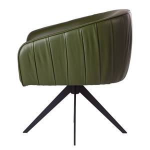 Fauteuil Melnik Cuir véritable - Vert foncé