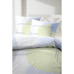 Parure de lit en percale Ensley Coton - Vert pâle - 135 x 200 cm + oreiller 80 x 80 cm
